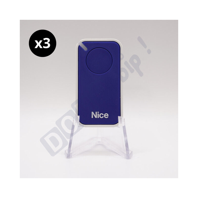 Lot de 3 télécommandes Nice inti1 bleu -émetteur à code tournant era inti 1 - 433.92 mhz