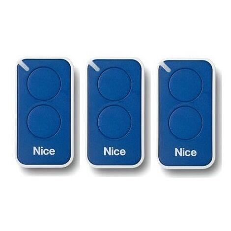 Lot de 3 télécommandes nice inti2 bleu - émetteur à code tournant era inti 2 - 433.92 mhz