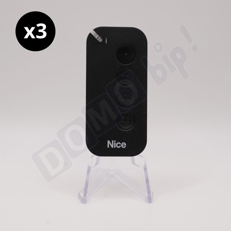 Lot de 3 télécommandes Nice MyGO4BD pour portails et Porte de Garage – 4 Canaux - IP30 - Fréquence : 433,92 MHz - Codage : Bidirectionnelle bd &