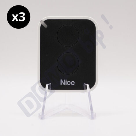 Lot de 3 télécommandes nice on2e - émetteur à code tournant era one2 - 433.92 mhz