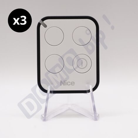 Lot de 3 télécommandes nice on3ebd - émetteur à code tournant one3 bd bidirectionnel - 433,92 mhz