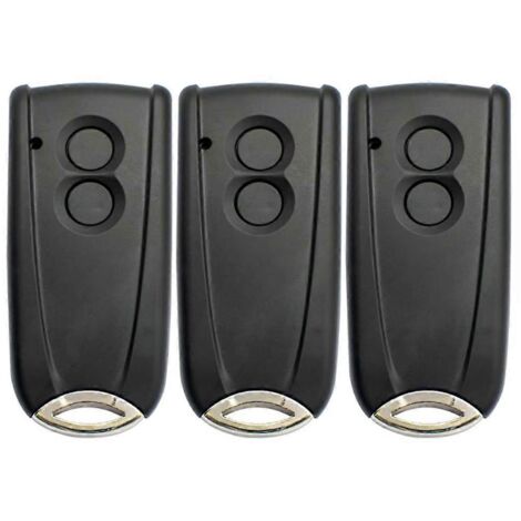 Lot de 3 télécommandes pour ouvre-porte de garage EcoStar RSC2-433, RSE2-433 et RSZ1-433, émetteur portatif pour portail Hormann Liftronic.