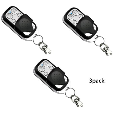 Lot de 3 Télécommandes universelles pour Portail Automatique fréquence 433,92 MHz Code Fixe, 4 Boutons pour contrôler jusqu'à 4 Portes