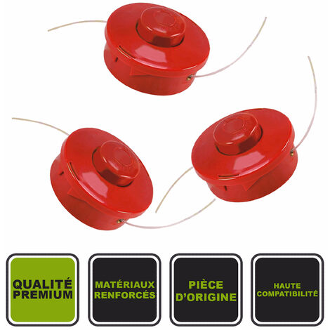 Lot de 3 têtes de débroussailleuse 2.4mm ø Silex®
