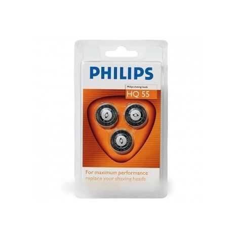 Lot de 3 têtes de rasage pour tondeuse Philips HQ56/50 – Rasage de près – Confort optimal – Compatible avec modèles Philips