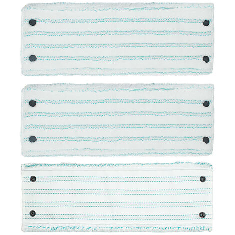 Lot de 3 Têtes de Rechange Compatibles Leifheit - Pads en Microfibre Lavables 42 cm pour Balai à Plancher