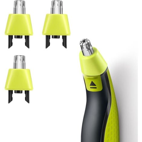 Lot de 3 têtes de rechange pour poils de nez Philips One-Blade QP2520/90, QP6510/70, QP6530/70, QP652070