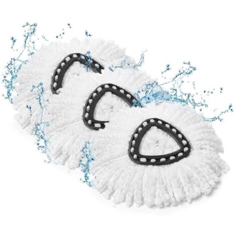 Lot de 3 têtes de rechange pour serpillère Vileda Tête de rechange EasyWring & Clean Fibres extra épaisses sans effilochage du[378]