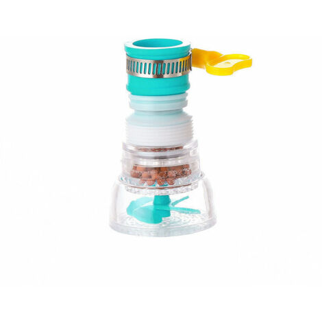 Lot de 3 têtes de robinet de cuisine, filtre anti-éclaboussures, buse de robinet, aérateur, filtre rétractable, économiseur d'eau (rose + bleu + vert)