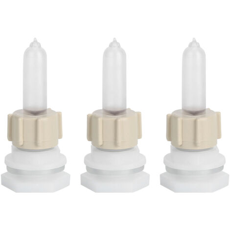 Lot de 3 Tétines Agneau en Plastique PP Résistant Blanches Vétérinaires pour Alimentation Cochon Mouton