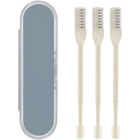 Lot de 3 tondeuses à poils de nez à une face et à double tête, tondeuse à poils de nez manuelle à double tête rotative à 360 degrés