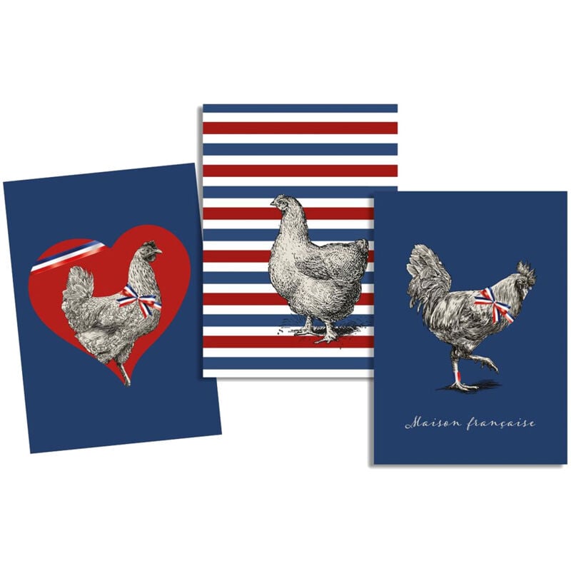 Stof - Lot de 3 torchons maison française en coton sergé