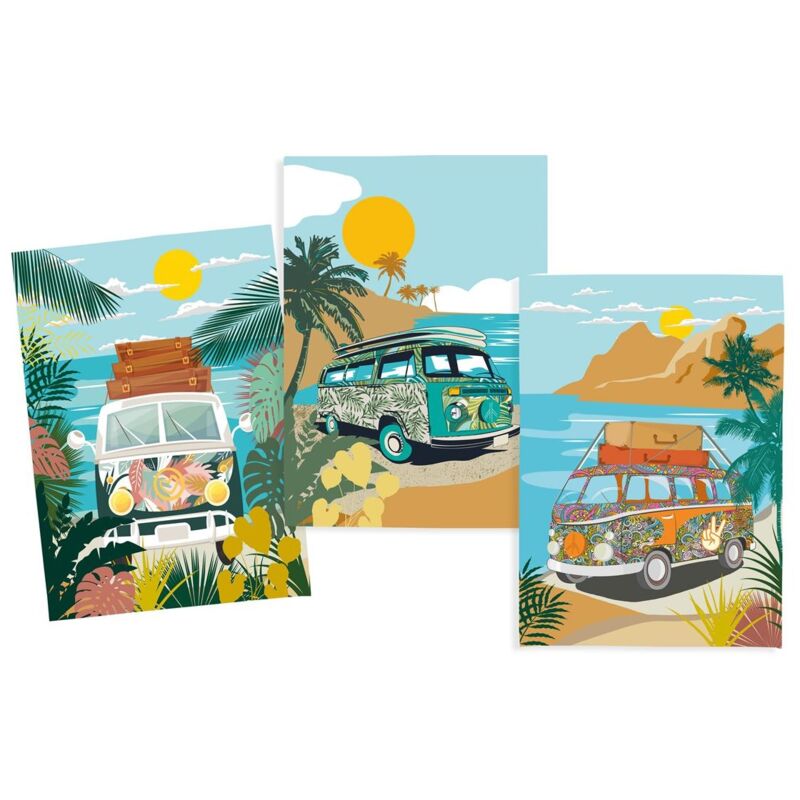 Lot de 3 Torchons Vanlife