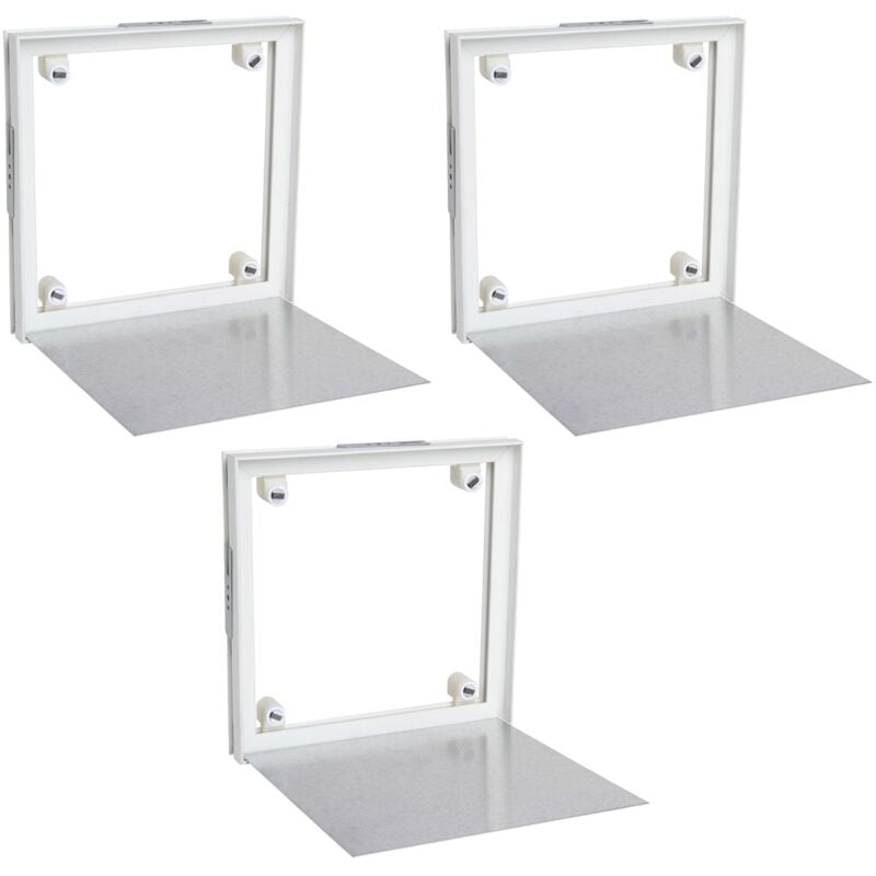 Lot de 3 trappes de visite à carreler Semin 200 mm x 200 mm - spécial accès sous baignoire - pièces humides et salle de bain