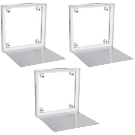 Lot de 3 trappes de visite à carreler Semin - 200 mm x 200 mm - spécial accès sous baignoire - pièces humides et salle de bain