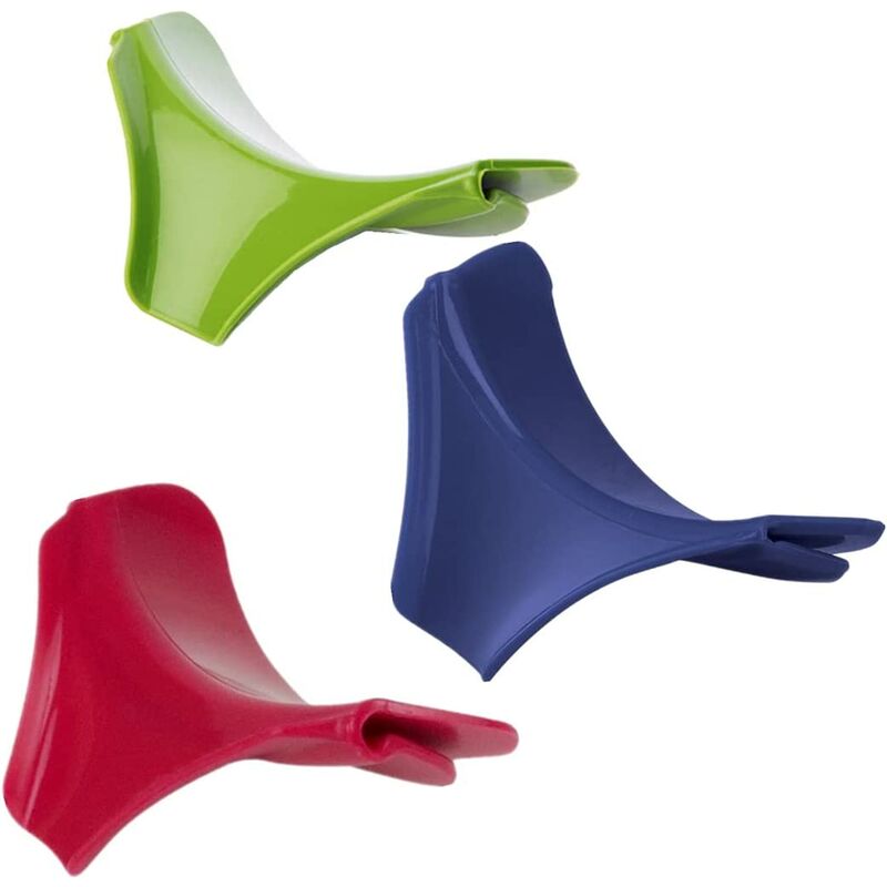 Lot de 3 ustensiles de cuisine créatifs en silicone à essai de pertes, bec verseur en silicone à essai de pertes, buse de séparation pour entonnoir,