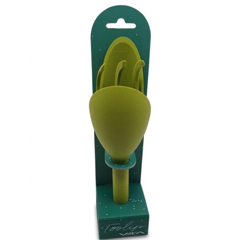 Lot de 3 - VECA - Outils de jardinage à main - Set Toolip plastique vert - Résistant UV et températures -30°C à +60°C - Réf 10404525 - EAN 3549900024978 - Design emboîtable compact et transplantoir gr