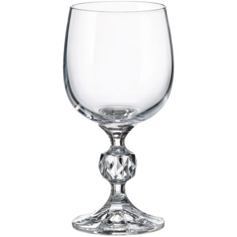 Lot de 3 verres à pied en cristallin 19cm, MATIGNON