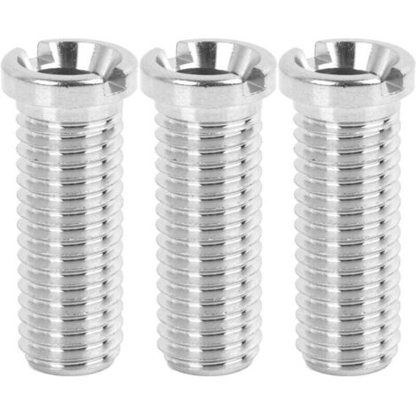Lot de 3 vis creuses pour évier M12 x 35 mm en acier inoxydable pour vanne à panier filtrant, vis d'évier de 35 mm, vis creuse en acier inoxydable 304 pour évier de cuisine