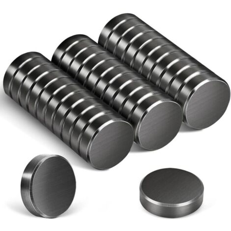 Lot De 50 Petits Aimants Puissants Néodyme MIN CI 12x16mm - Argenté - Pour Frigo, Tableau Blanc, Bricolage