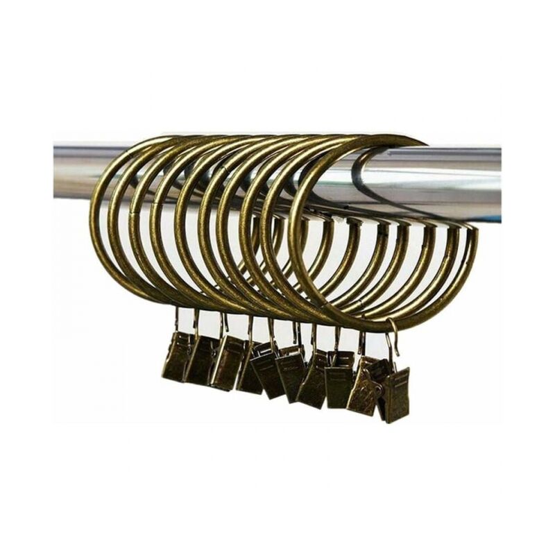 Lot de 30 anneaux en métal bronze pour travaux manuels et clips amovibles (55 mm)