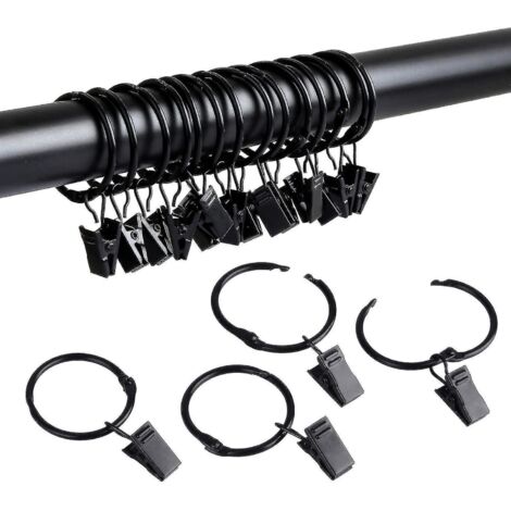 Lot de 30 anneaux métalliques ouvrables avec clips, diamètre intérieur de 3,1 cm (1,22 pouce), anneaux HS pour tiges d'aération sèches