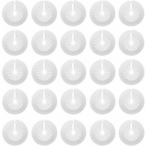 Lot de 30 caches tuyaux en plastique blanc – Rosaces décoratives pour tuyaux de 14-29 mm – Installation rapide et facile – Résistant à la corrosion