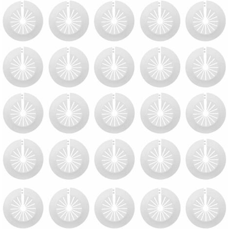 Lot de 30 caches tuyaux en plastique blanc – Rosaces décoratives pour tuyaux de 14-29 mm – Installation rapide et facile – Résistant à la corrosion