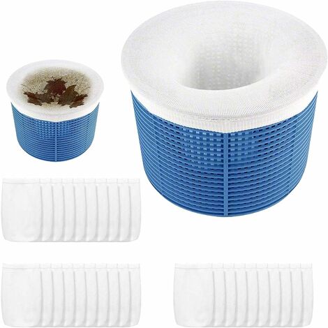 Lot de 30 chaussettes pour écumoire de piscine, filet de chaussettes pour piscine