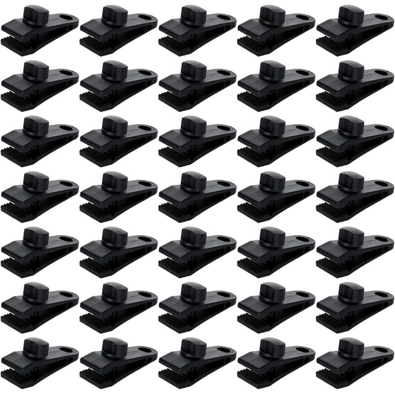 Lot de 30 clips pour bâche de tente, pince de verrouillage pour bâche pour fixation d'auvent, toile d'ombrage de camping, couverture de piscine