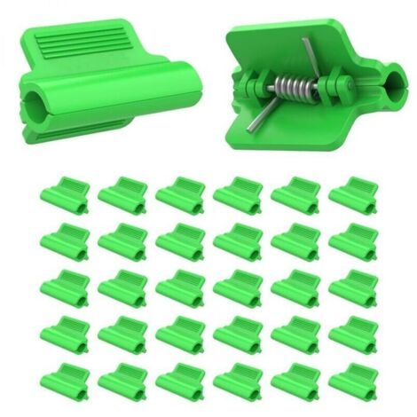 Lot de 30 colliers de serrage ABS pour serre (4x3x3 cm) pour film et filet avec filetage