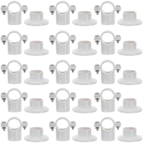 Lot de 30 Colliers Serrage en Plastique Blanc 20 MM pour Fixation Tuyaux d'Eau Clips Suspendre Robustes Anti-Vieillissement Plomberie Domestique Support Polyvalent -