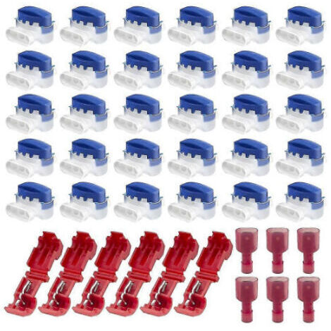 Lot de 30 connecteurs de câbles étanches pour tondeuses robotisées, avec 12 bornes de connexion, kit de réparation de câbles pour irrigation automatique.