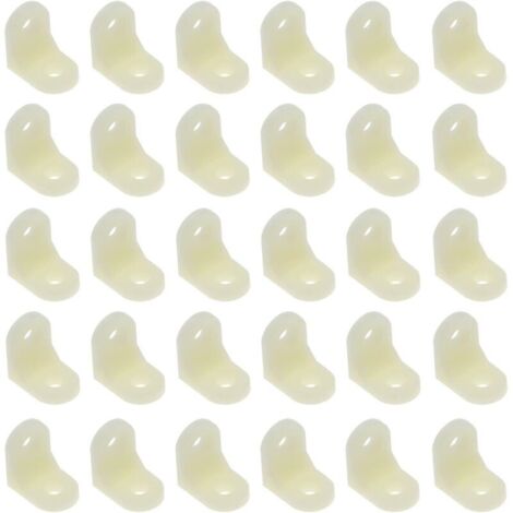 Lot de 30 équerres en forme de L - 23 mm x 17 mm - Angle de 90 degrés - Connecteurs en bois pour bibliothèque, fenêtre, chaise, table - Beige