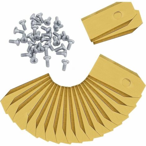 Lot de 30 lames de couteau en titane pour robot tondeuse pour toutes les tondeuses à gazon Husqvarna Gardena Yard Force Automower Heavy Duty Automower