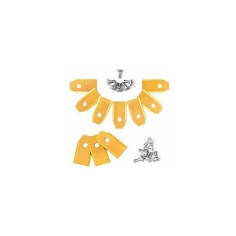 Lot de 30 Lames de Couteau pour Tondeuses Robot Husqvarn(0.75mm) avec 30Vis (Or),Starlight