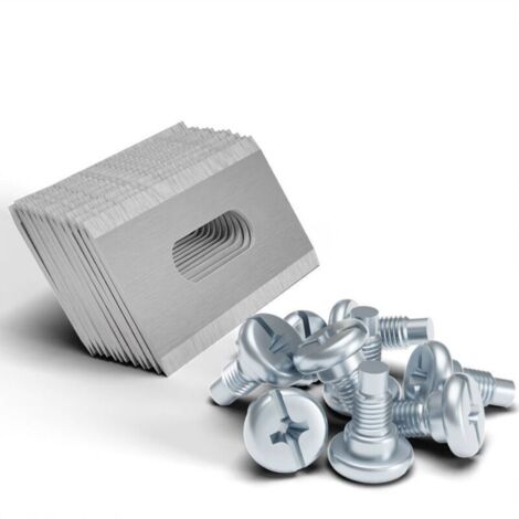 Lot de 30 lames de gazon pour Husqvarna avec double lame aiguise en acier inoxydable 35.8x18.5x0.65mm