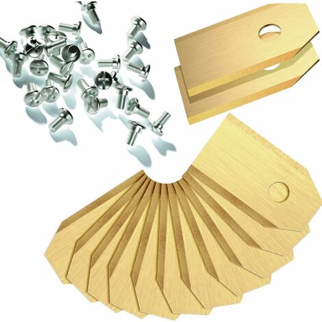 Lot de 30 Lames de Rechange en Titane pour Tous les Robots Tondeuses à Gazon Husqvarn/Automower/Gardena(3g-0.75mm) avec 30 Vis, pour Modèles 105,310,315,320,420,430x,r40i