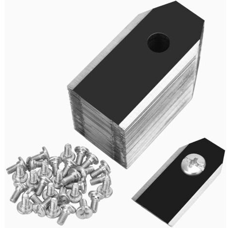Lot de 30 lames de rechange universelles en titane pour robot tondeuse + 30 vis pour tous les robots tondeuse Husqvarna Automower Gardena