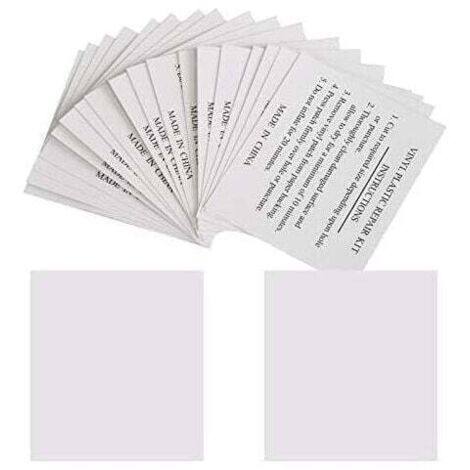 Lot de 30 Patchs de Réparation 5,5 x 6,5 cm Rustine de Réparation pour Piscines, Matelas, Bouées, Spas Gonflables