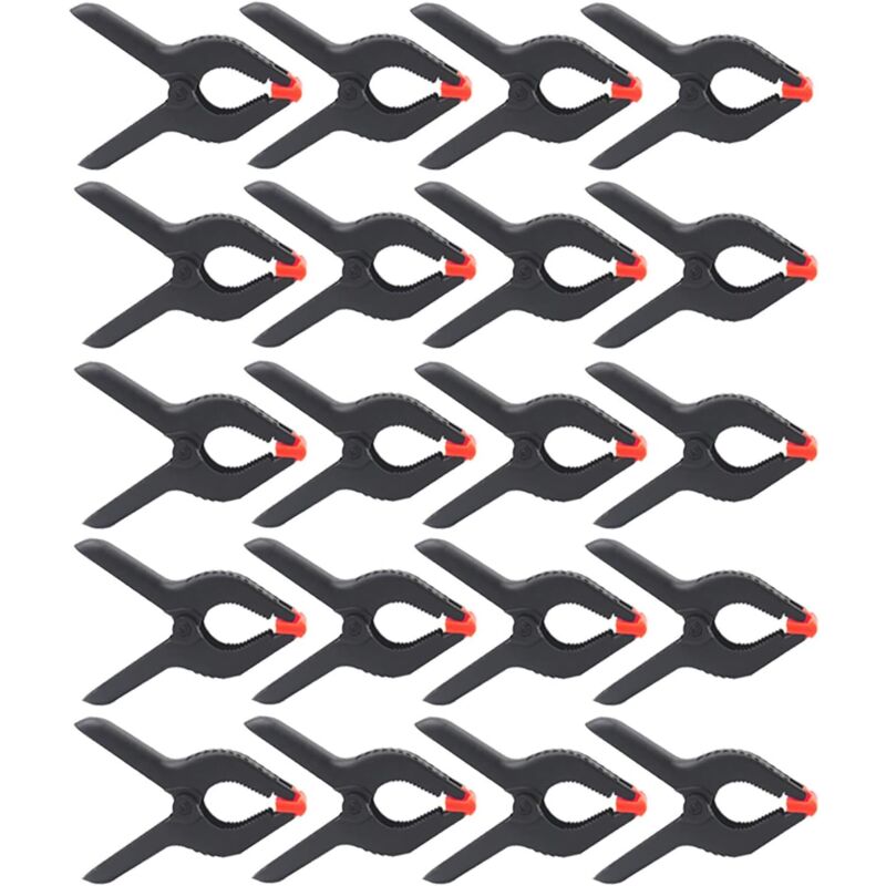 Lot de 30 pinces à ressort robustes pour toiles de fond en mousseline (6,5 cm) pour studio photo, toiles, travaux manuels ou usage domestique (max.