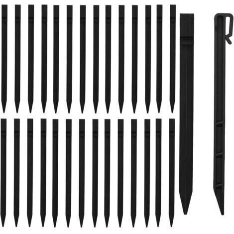 Lot de 30 piquets d'ancrage de Jardin en Plastique très résistants pour Maintenir Le Fond du Filet de Jardin