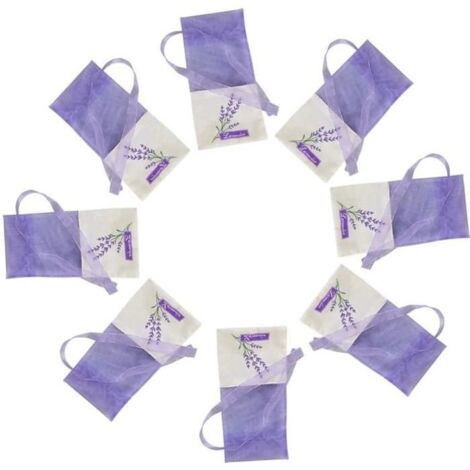 Lot de 30 sachets pour sachets parfumés à la lavande (vides), refermable par cordon, 30 unités, violet clair