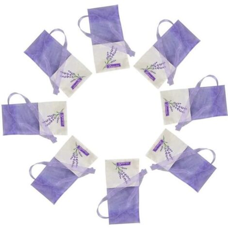 Lot de 30 sachets pour sachets parfumés à la lavande (vides), refermable par cordon, 30 unités, violet clair