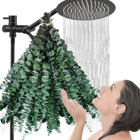 Lot de 30 tiges d'eucalyptus séchées naturelles, 100 % naturelles, pour la douche. Feuilles d'eucalyptus fraîches de 43 cm (17 pouces) à suspendre pour un moment de détente sous la douche, des composi