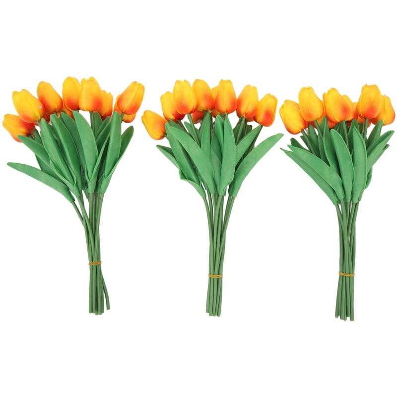 Feiyue - Lot de 30 tulipes artificielles innovantes fabriquées à la main en pu pour décoration de maison, de fête de mariage