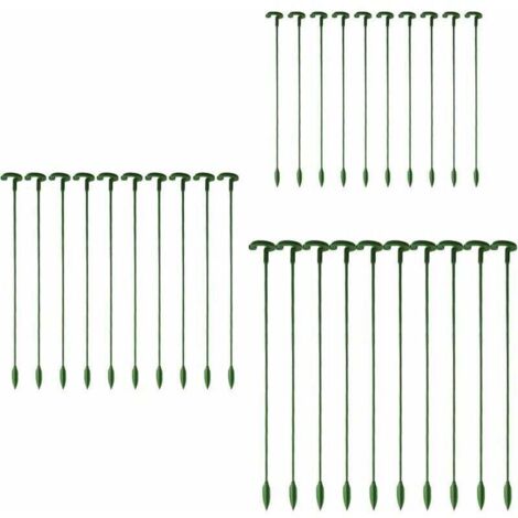 Lot de 30 tuteurs pour plantes de jardin, tiges simples, tuteurs pour fleurs, orchidée, pivoine, lys, rose