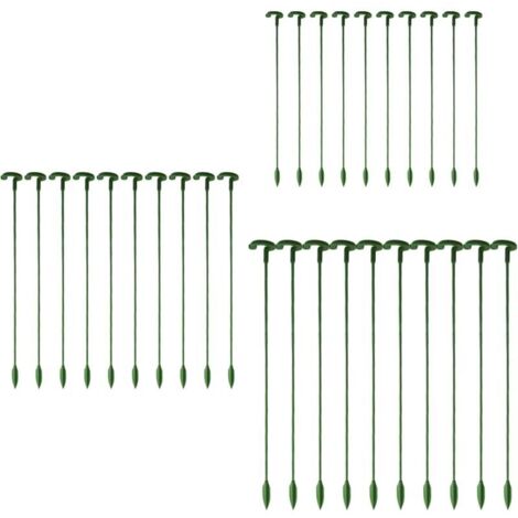 Lot de 30 tuteurs pour plantes de jardin, tiges simples, tuteurs pour fleurs, orchidée, pivoine, lys, rose