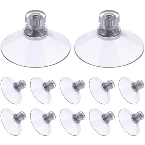 Lot de 30 Ventouses Filetées 41 mm avec Écrous Moletés Transparent pour Voiture Camping Vitre Pare-Soleil