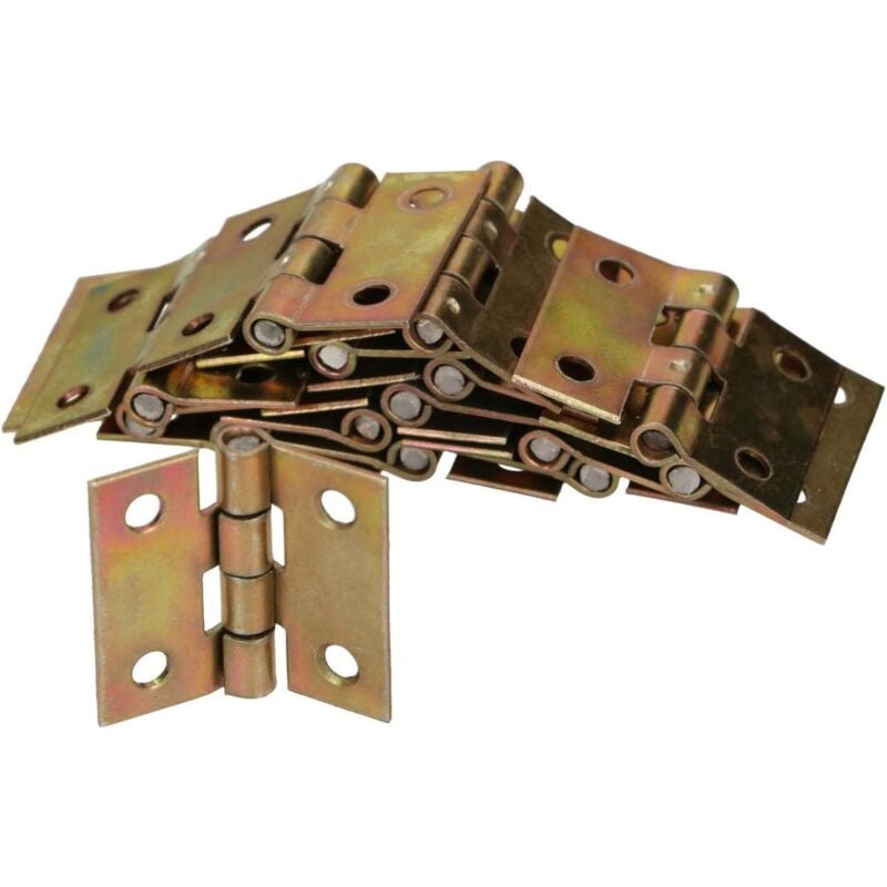 Lot de 300 charnières de meuble 22 x 25 mm - Charnières roulées - Toutes les tailles - Charnières de table - Galvanisées